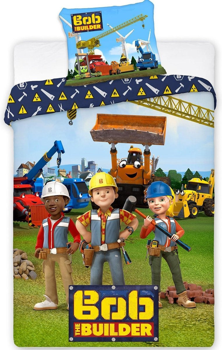 Bob de Bouwer dekbedovertrek Construction - katoen - 1-persoons (140x200 + 70x90 cm)