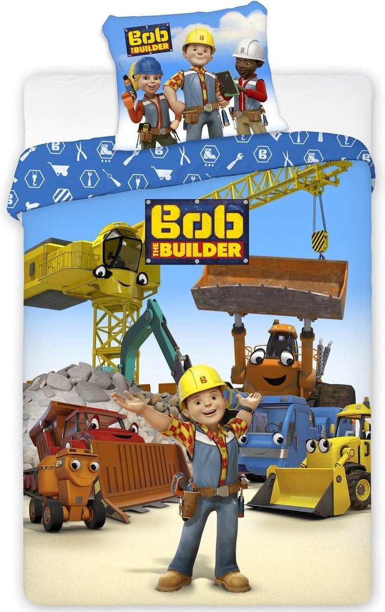 Dekbedovertrek Bob de Bouwer - katoen - 1-persoons (140x200 + 70x90 cm)