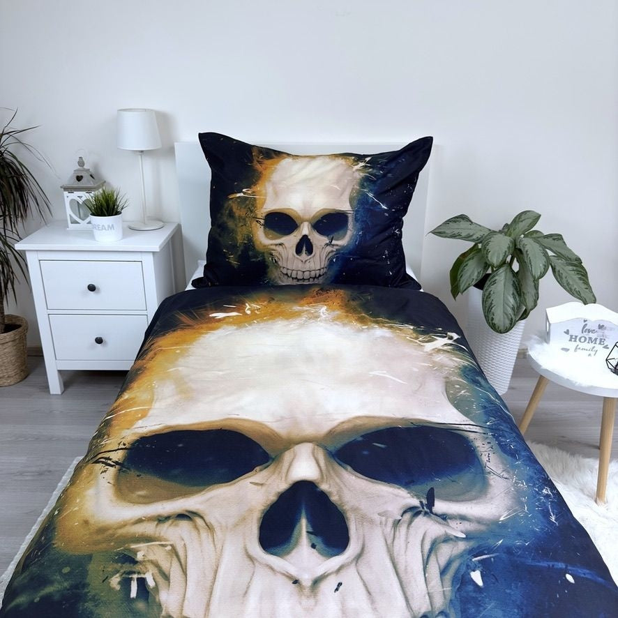 Dekbedovertrek Doodshoofd schedel - Microvezel - 1-persoons (140x200 cm + 70x90 cm)