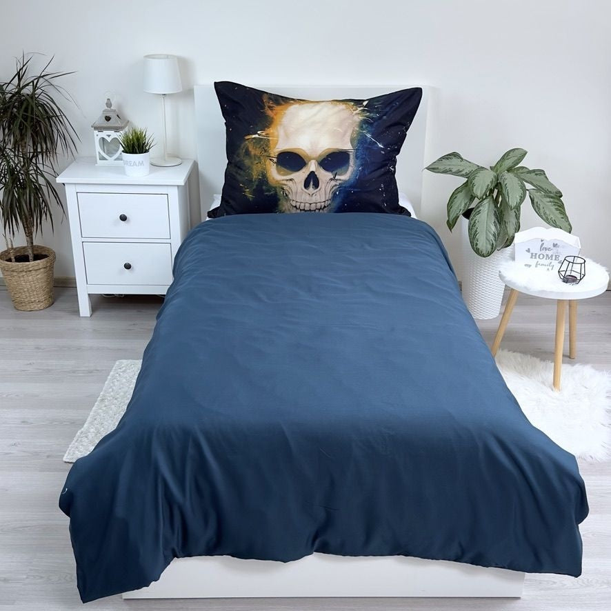 Dekbedovertrek Doodshoofd schedel - Microvezel - 1-persoons (140x200 cm + 70x90 cm)
