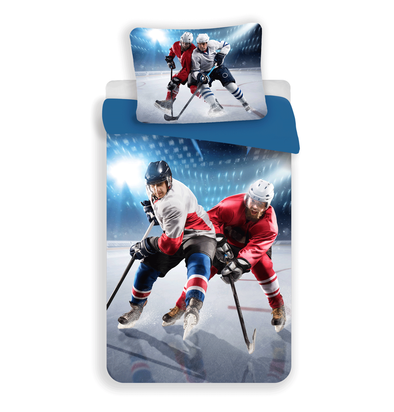 Dekbedovertrek ijshockey - Microvezel - 1-persoons (140x200 + 70x90 cm)