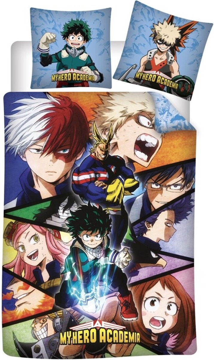 My Hero Academia dekbedovertrek - microvezel - 1-persoons (140x200 + 65x65 cm)