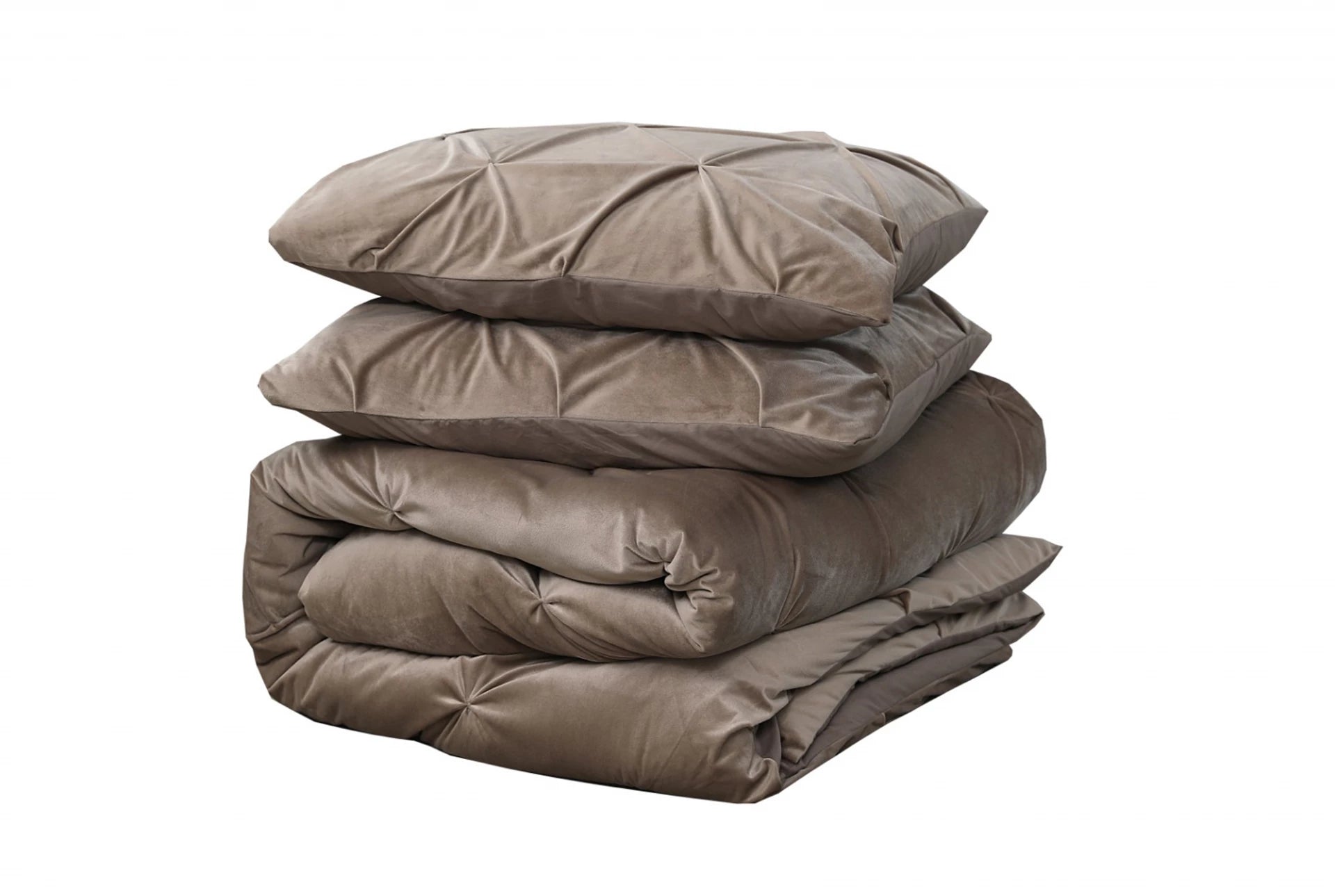 Sleeptime dekbedovertrek Pintuck - taupe - Velvet