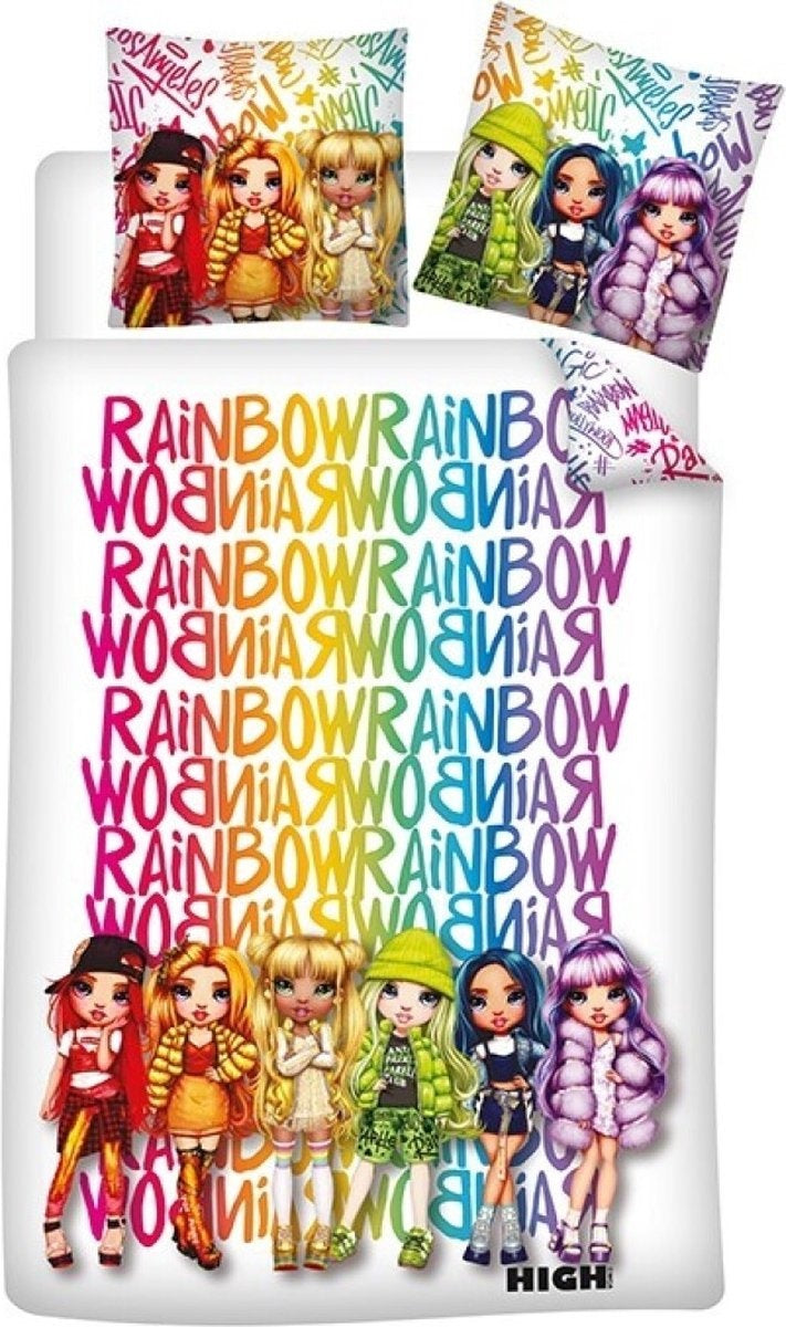 Rainbow High dekbedovertrek Rainbow High - polykatoen - 1-persoons (140x200 + 65x65 cm)