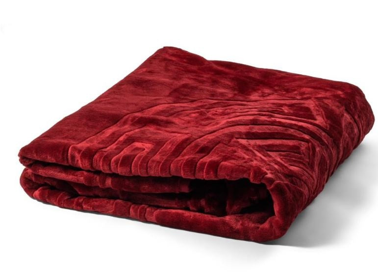 Embossed Zeta Deken - Rood