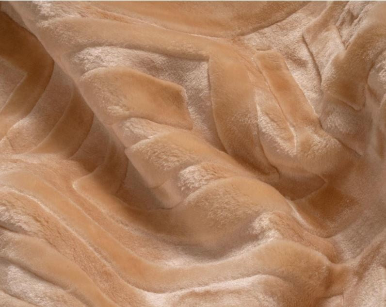 Embossed Zeta Deken - Crème
