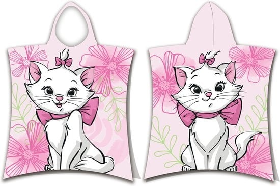 Aristocats poncho Marie Cat - badcape - katoen - 50x115 cm
