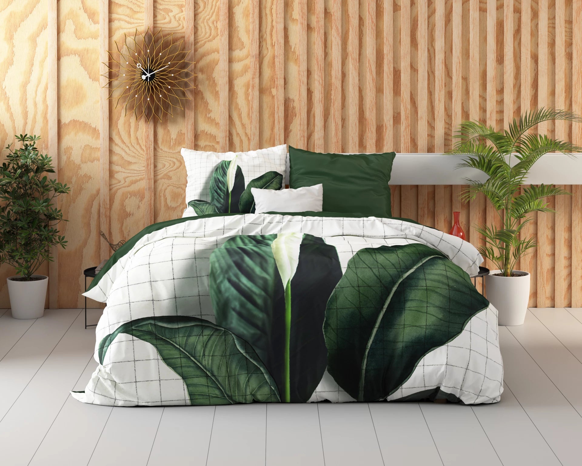 Dreamhouse dekbedovertrek Botanical Wild Nature - Katoensatijn - 1-persoons (140x220 + 60x70cm)