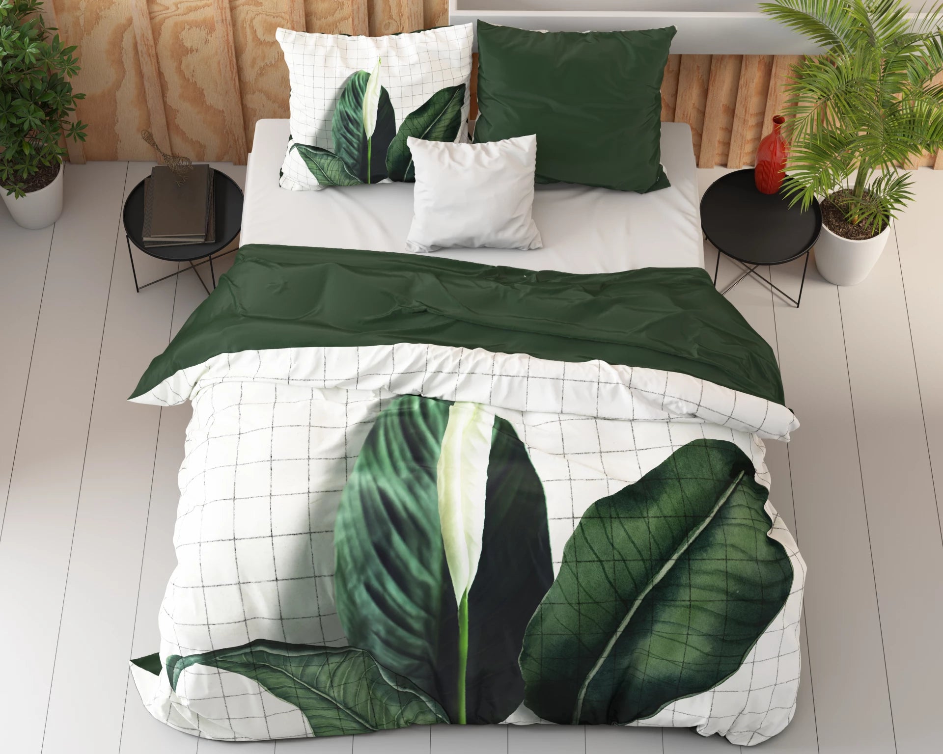 Dreamhouse dekbedovertrek Botanical Wild Nature - Katoensatijn - 1-persoons (140x220 + 60x70cm)