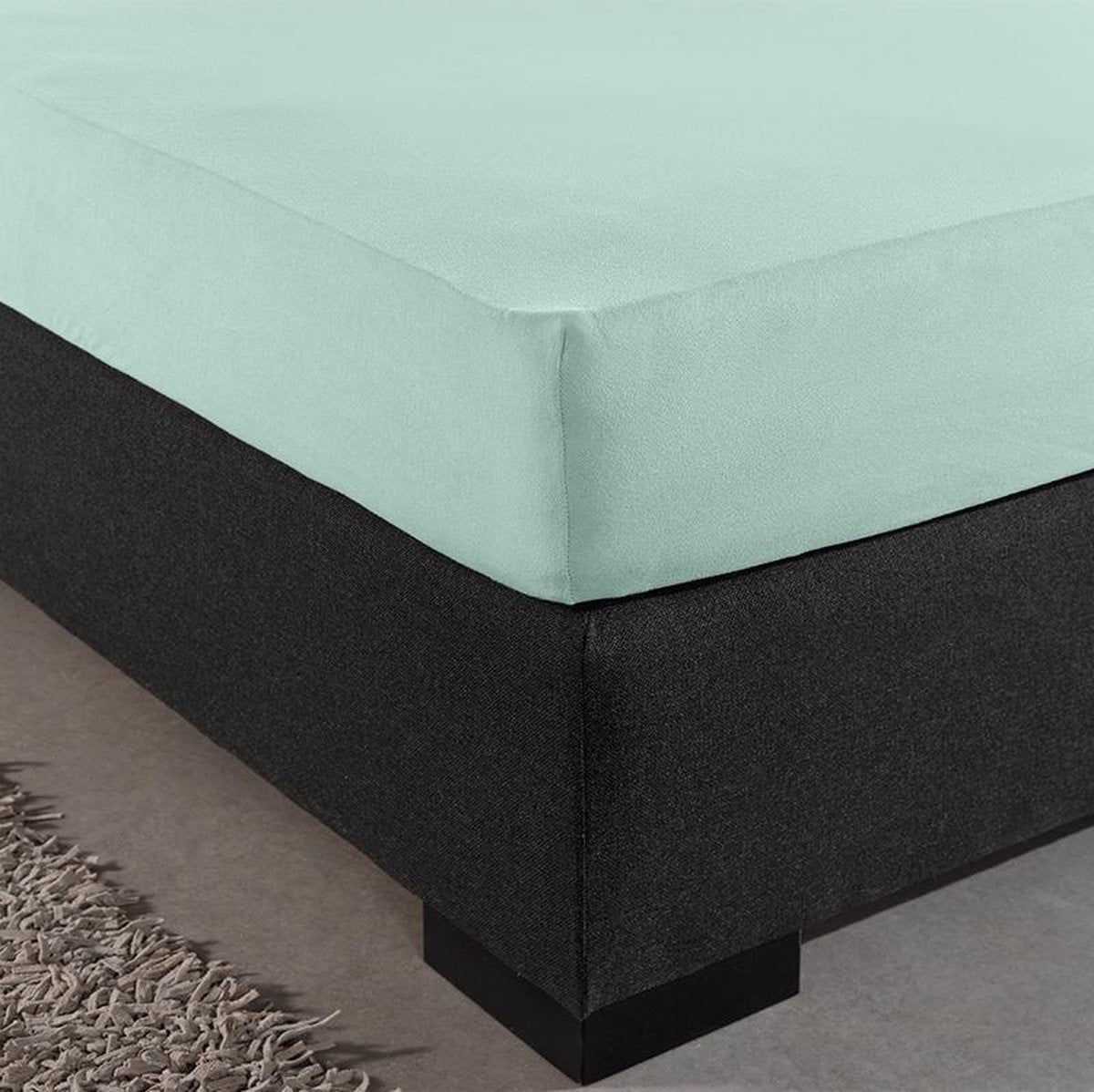 Hoeslaken - dubbel jersey - pastel blauw