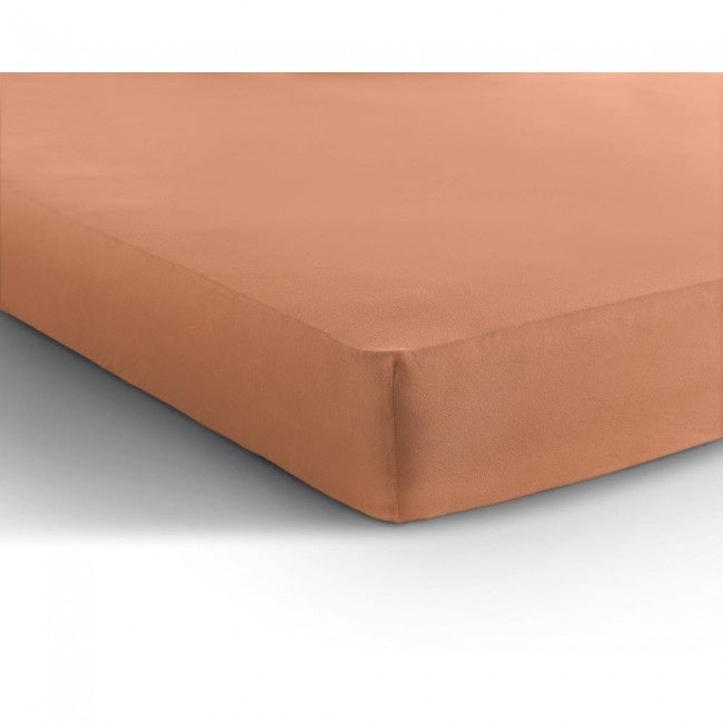 Hoeslaken - enkel jersey 135gr - pastel oranje
