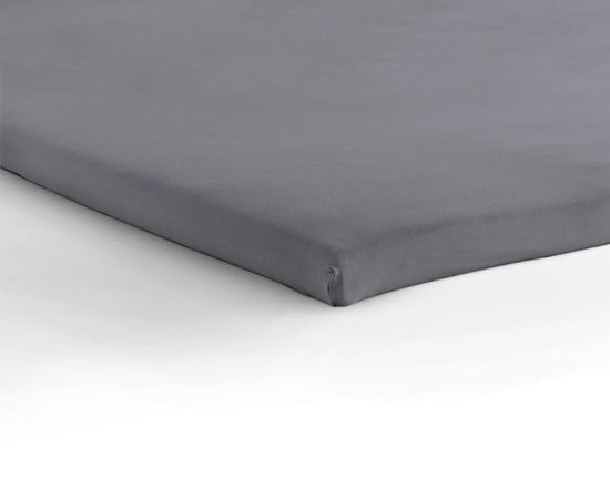 Topper hoeslaken - jersey - grijs