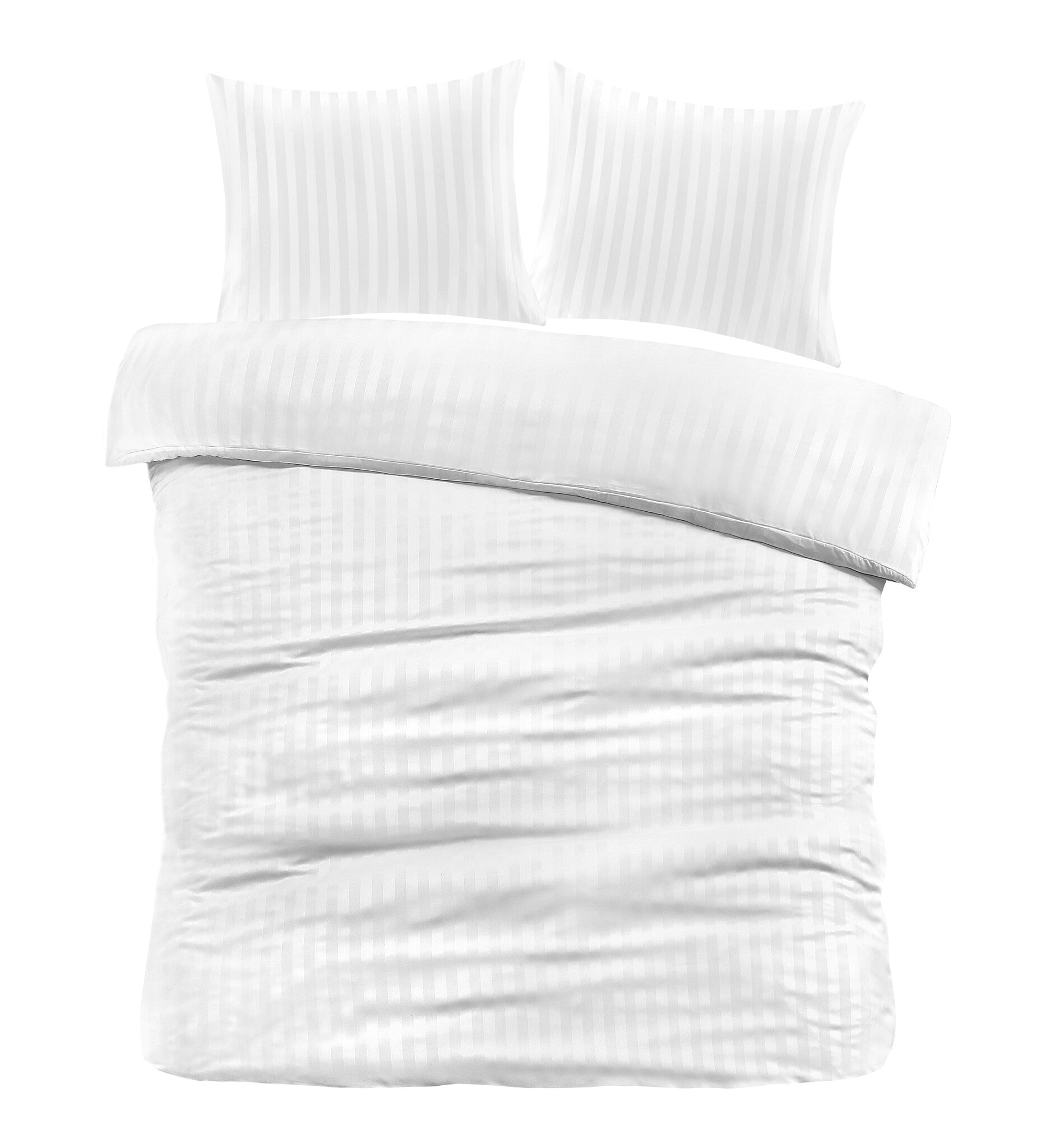 Decoware dekbedovertrek Hotelstreep wit - microvezel