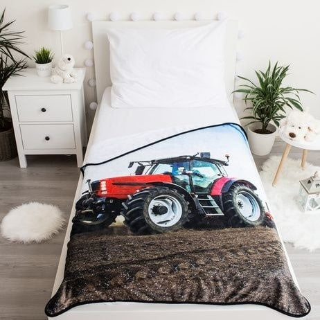 Fleece deken Rode trekker 120x150 cm