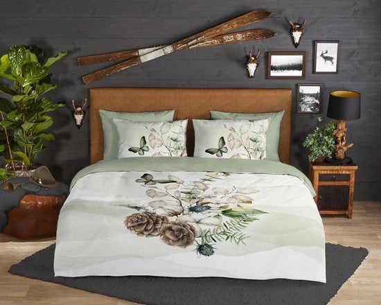 Good morning dekbedovertrek Marjan - groen - Flanel