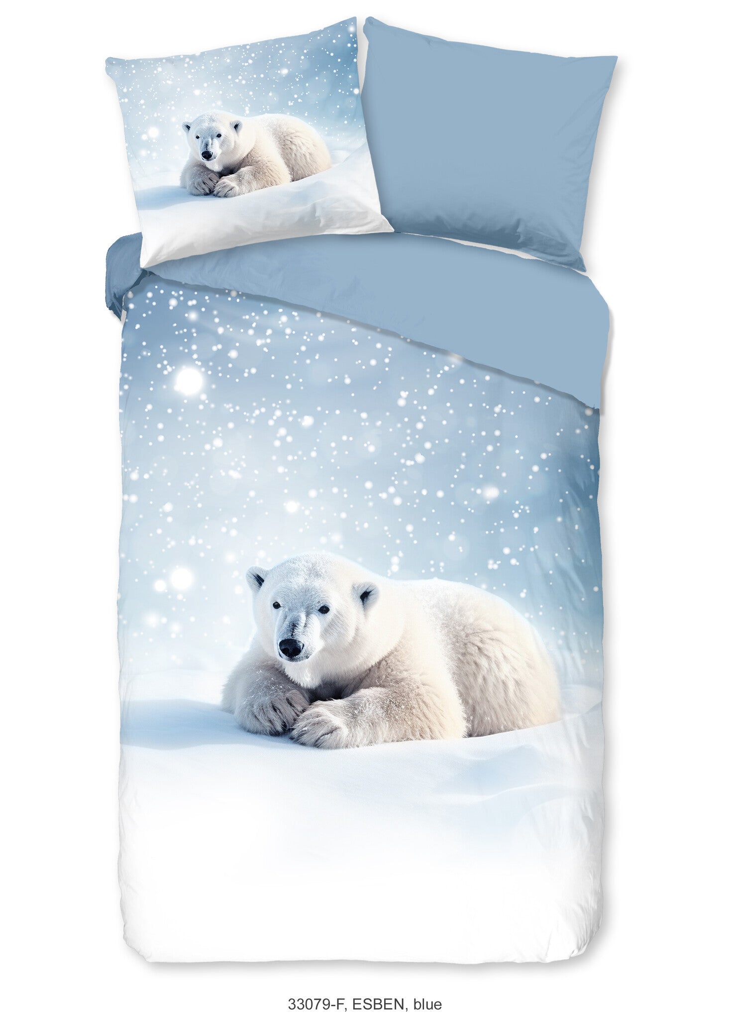 Flanel dekbedovertrek Esben - 1-persoons (140x220 + 60x70 cm)