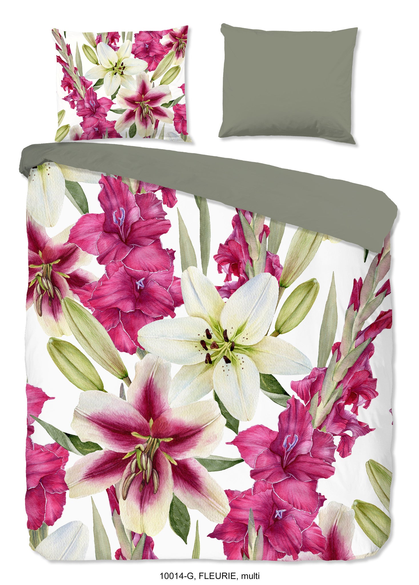 Good morning dekbedovertrek Fleurie - Katoen - 1-persoons (140x220 + 60x70cm)