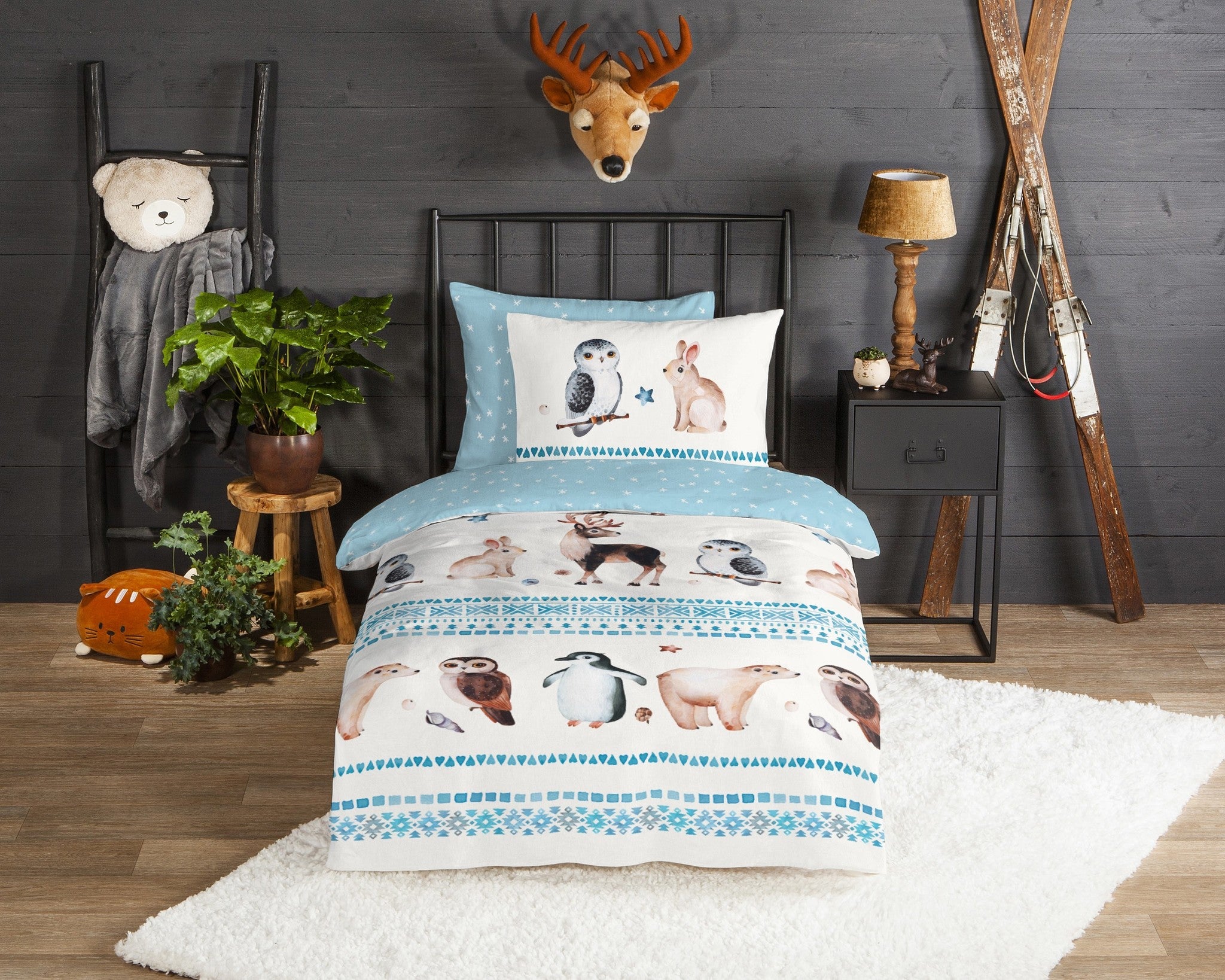 Kinderdekbedovertrek freezing - Flanel - 1-persoons (140x220 + 60x70 cm)