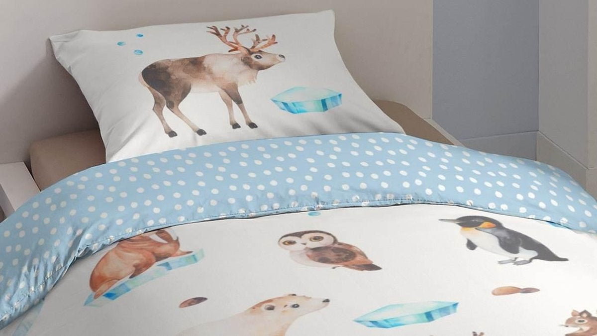Kinderdekbedovertrek Cold - Flanel - 1-persoons (140x220 + 60x70 cm)