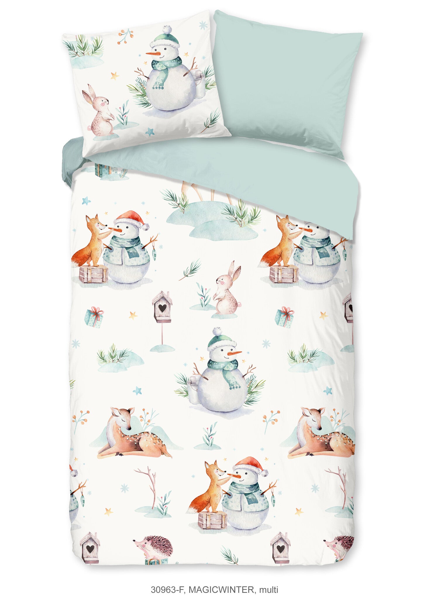 Flanel kinderdekbedovertrek Magic winter - 1-persoons (140x220 + 60x70 cm)