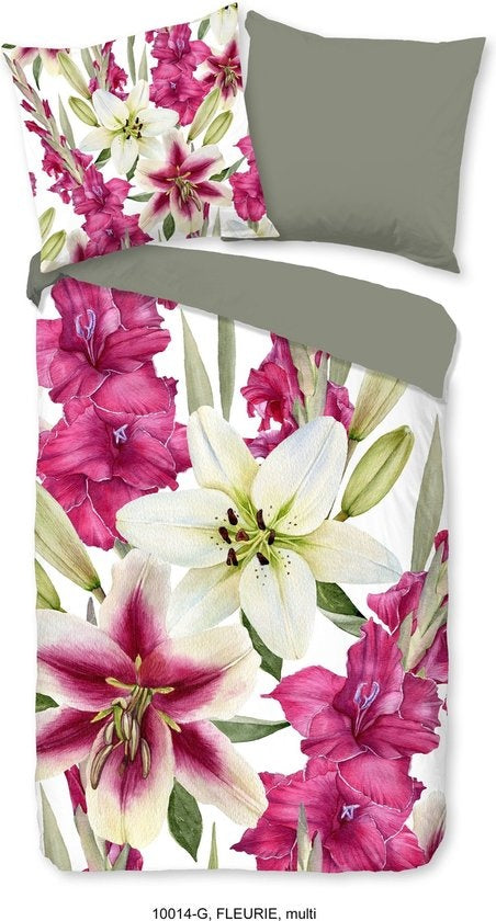 Good morning dekbedovertrek Fleurie - Katoen - 1-persoons (140x220 + 60x70cm)