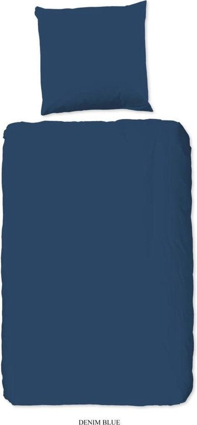Good morning dekbedovertrek uni - denim blauw - Katoen