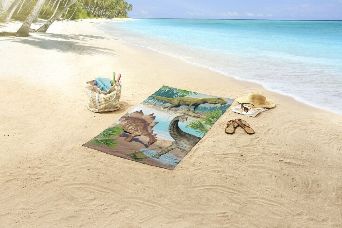 Strandlaken Dino's - handdoek 75x150 cm