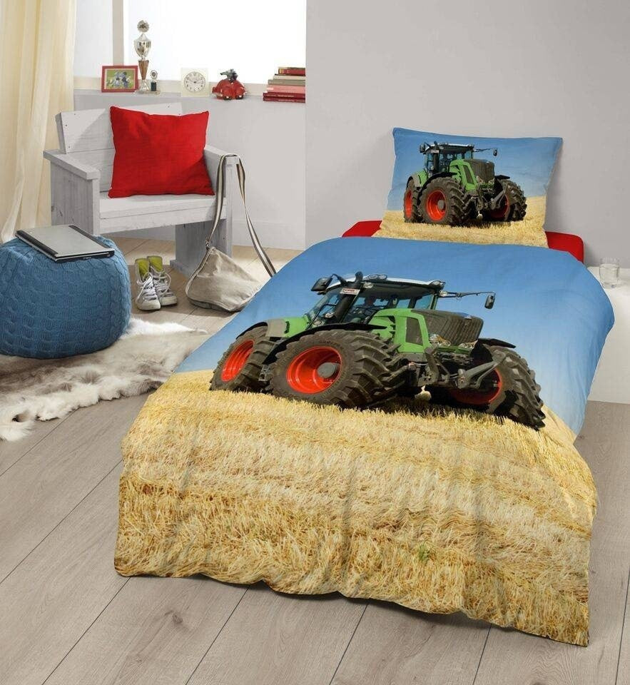 Kinderdekbedovertrek tractor Fendt - katoen - 1-persoons (140x220 + 60x70 cm)