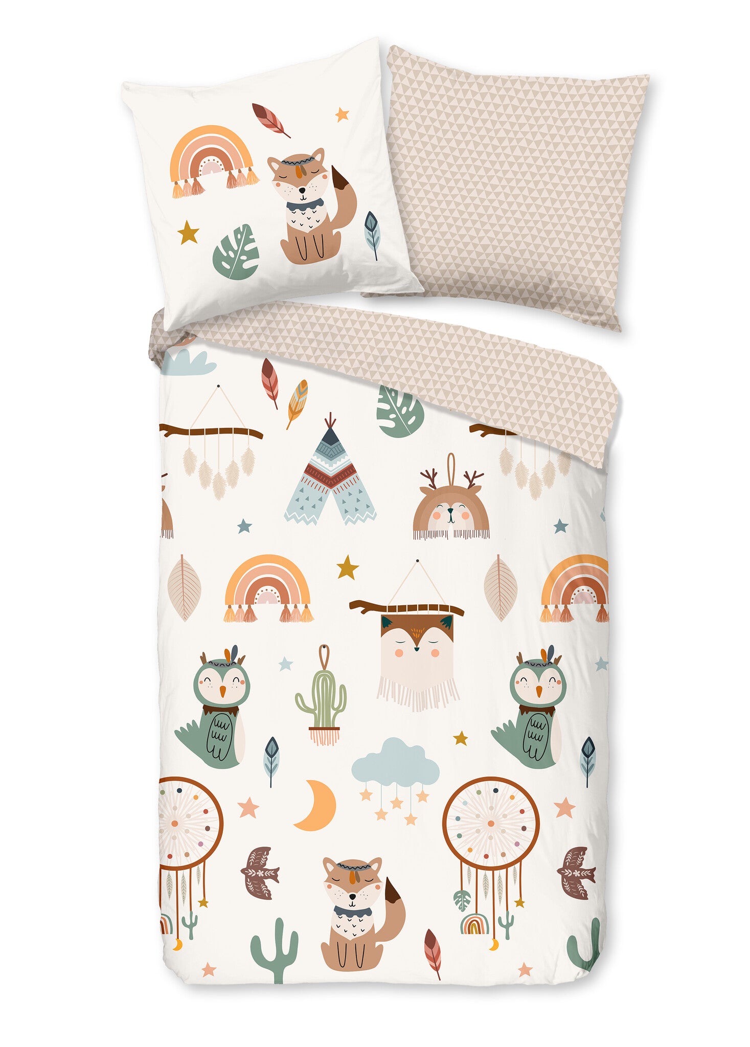 Kinderdekbedovertrek Remi - Katoen - 1-persoons (140x220 + 60x70 cm)