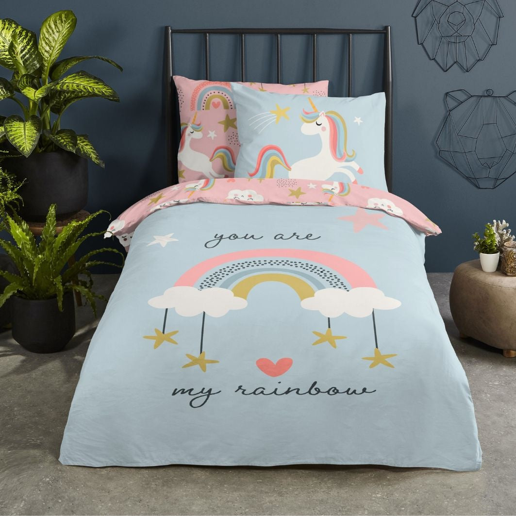 Good Morning dekbedovertrek Unicorn Suus - Katoen - 1-persoons (140x220 + 60x70 cm)