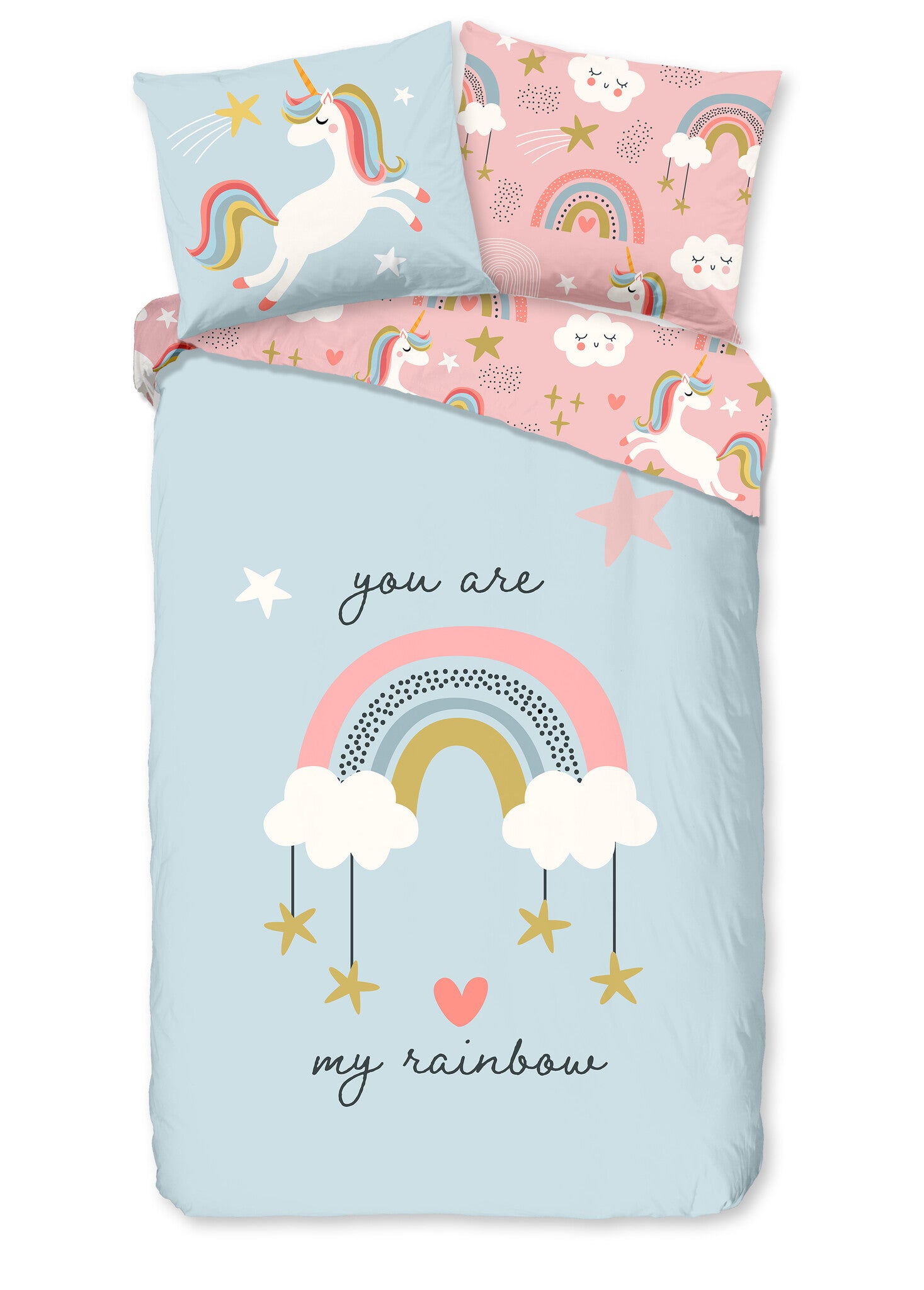 Good Morning dekbedovertrek Unicorn Suus - Katoen - 1-persoons (140x220 + 60x70 cm)