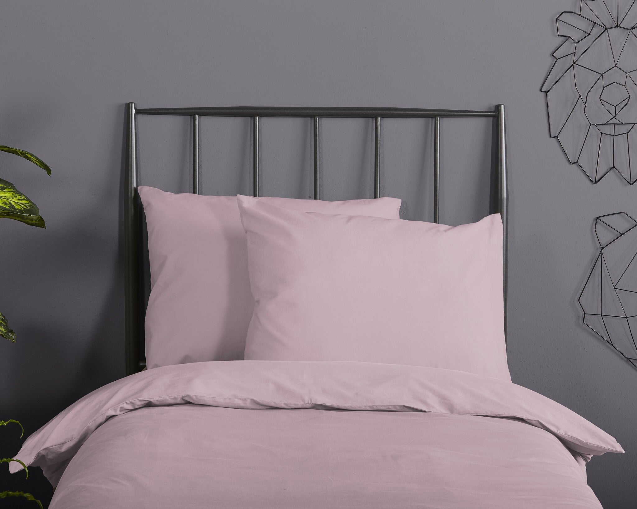 Peuter dekbedovertrek uni Soft Pink - katoen - juniorbed (120x150 + 60x70 cm)