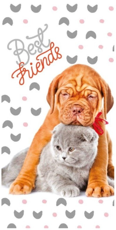 Strandlaken Best Friends - katoen - handdoek 70x140 cm