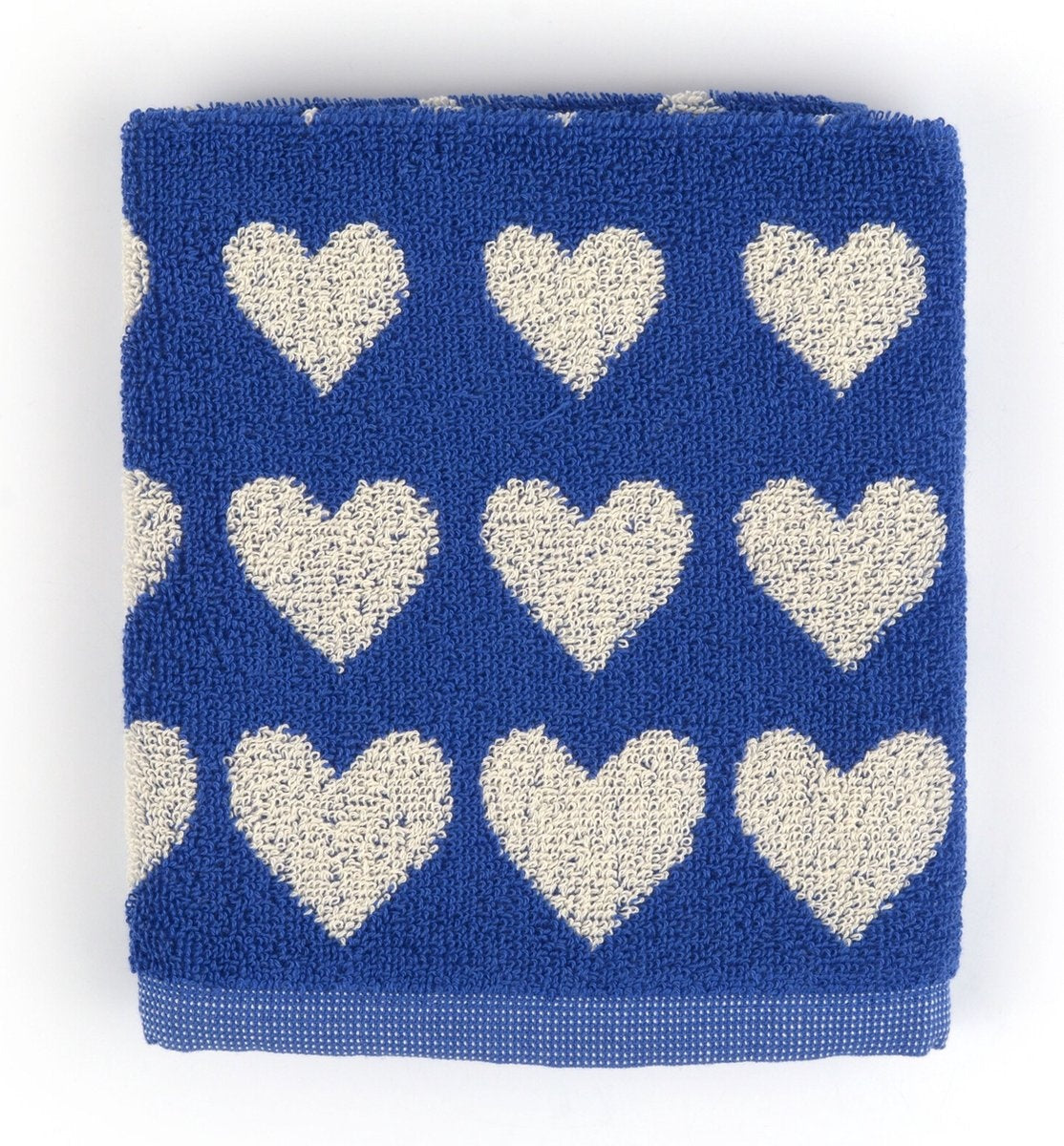 Handdoek Hartjes - Koningsblauw