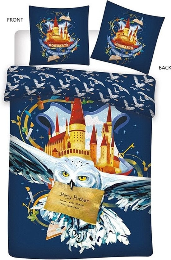 Harry Potter dekbedovertrek Hedwig - microvezel - 1-persoons (140x200 + 65x65 cm)