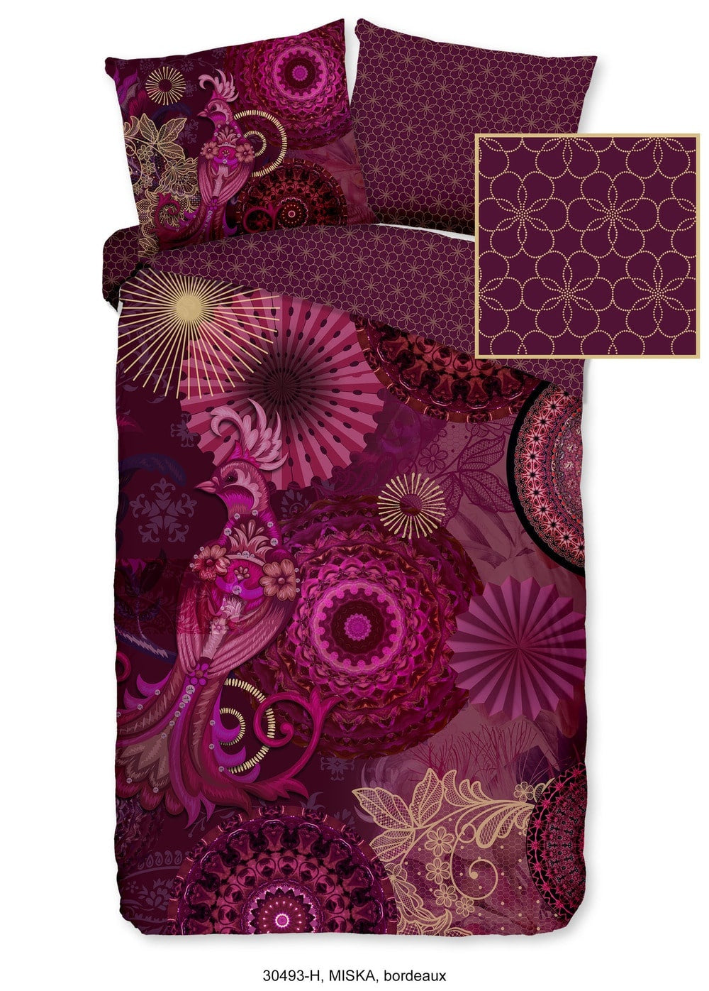 HiP dekbedovertrek Miska - Katoensatijn - Lits-jumeaux (240x220 + 2st 60x70cm)