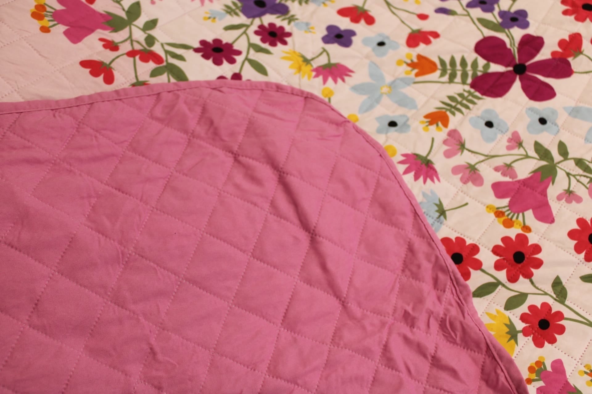 Bedsprei Bloemen hart - roze - 170x210 cm