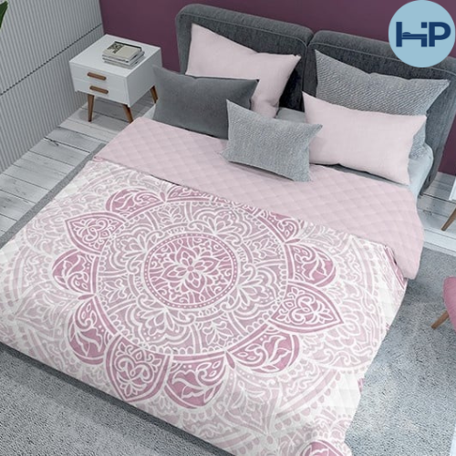 Bedsprei Mandala roze