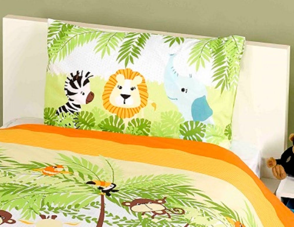 Studio Kids junior dekbedovertrek Jungle Boogie - blended katoen - 120x150 + 40x60 cm