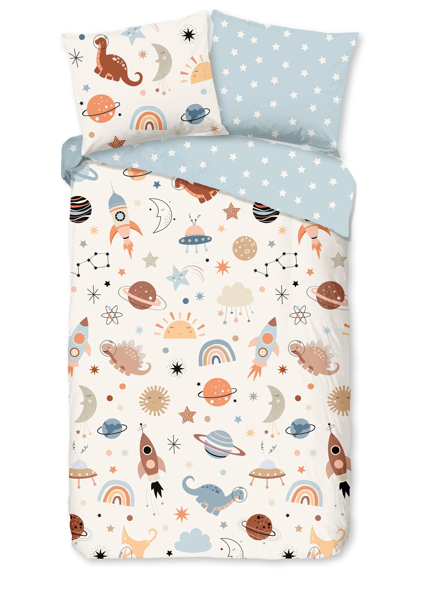 Kinderdekbedovertrek Eclips - katoen - eenpersoons (140x220 + 60x70 cm)