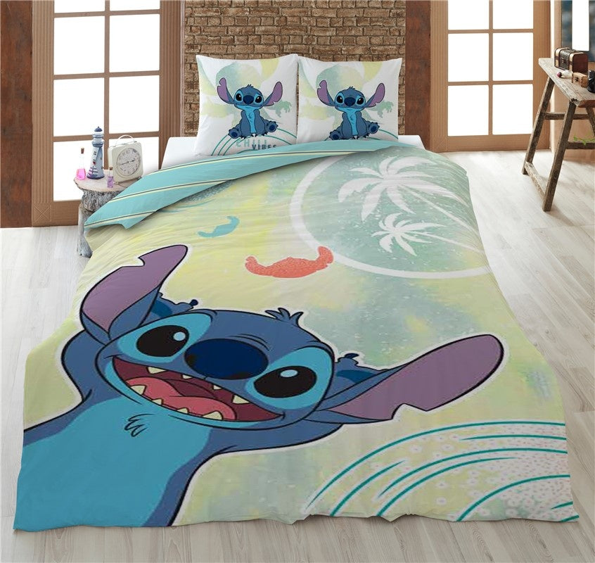 Lili & Stitch dekbedovertrek Stitch Chili Vibes - Katoen - 1-persoons (140x200 cm – 65x65 cm)