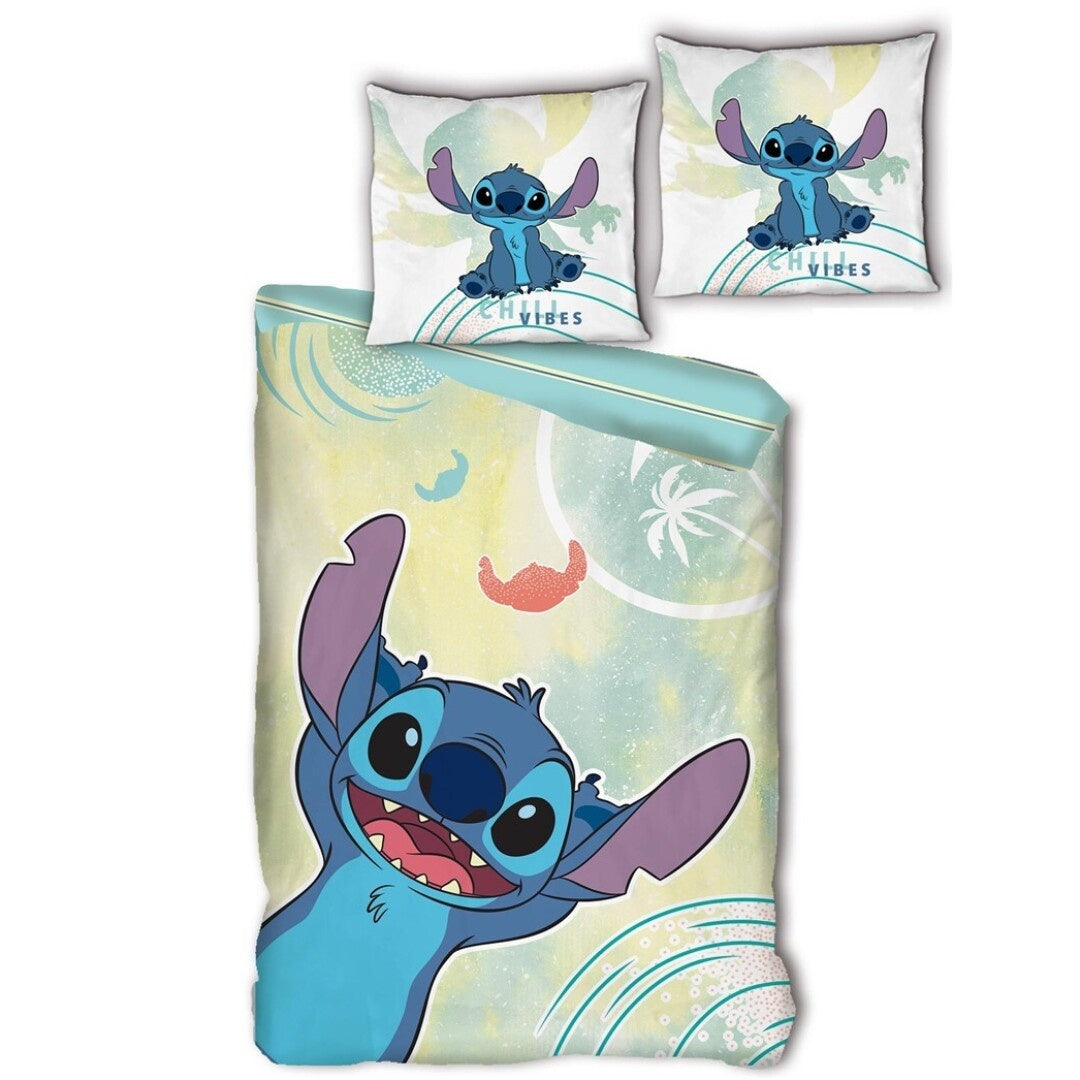 Lili & Stitch dekbedovertrek Stitch Chili Vibes - Katoen - 1-persoons (140x200 cm – 65x65 cm)