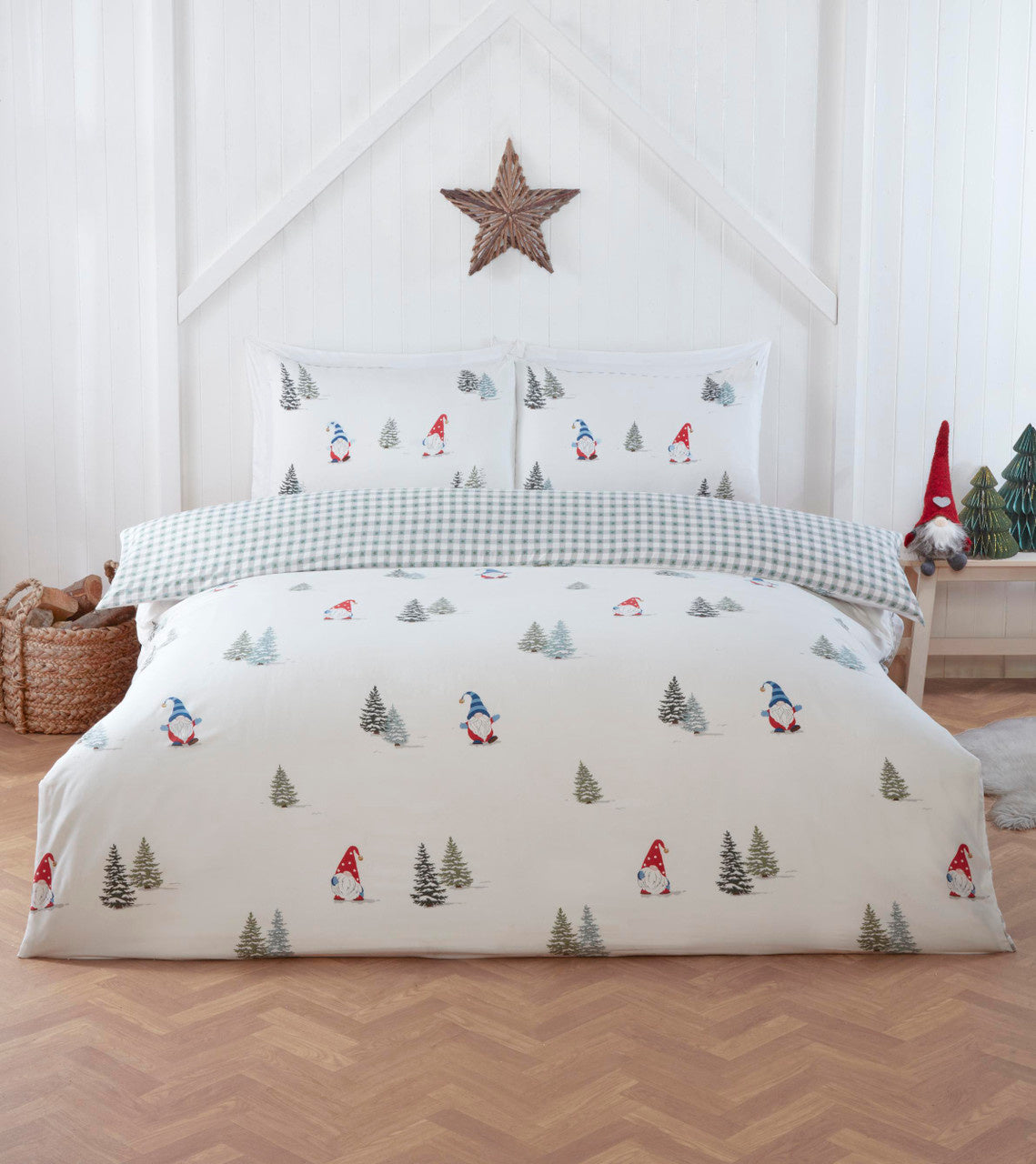 Dekbedovertrek winter gonks - microvezel - 1-persoons (135x200 + 50x75 cm)