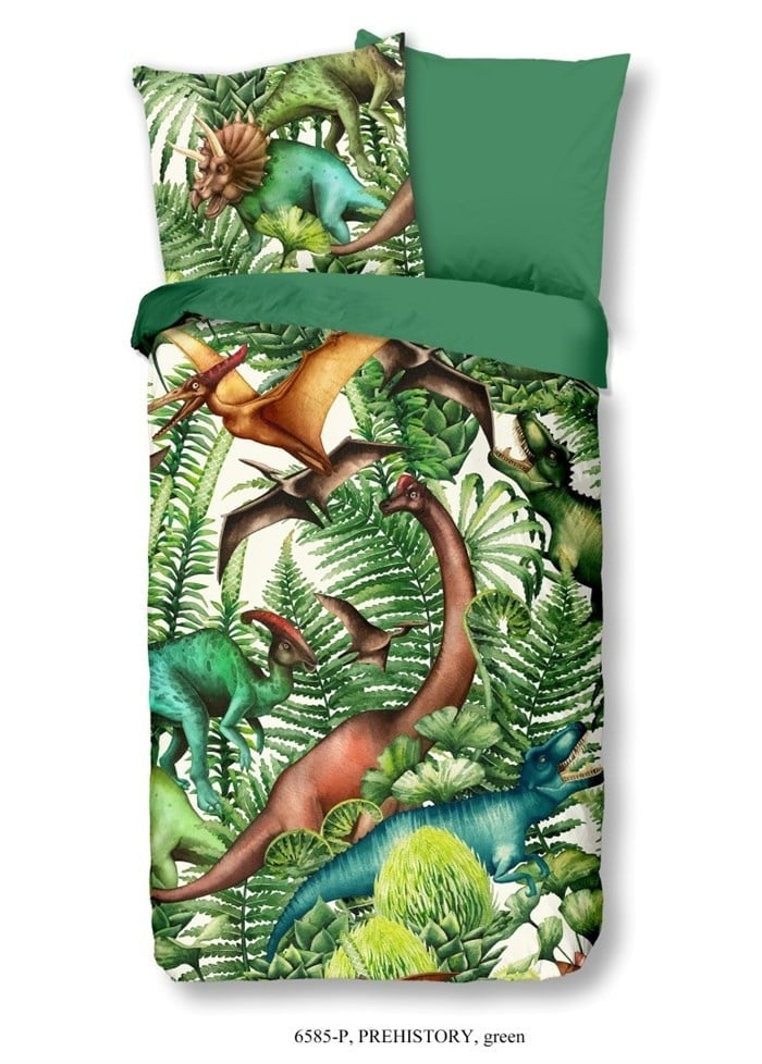 Kinderdekbedovertrek Prehistory Dino - Katoen - 1-persoons (140x220 + 60x70 cm)