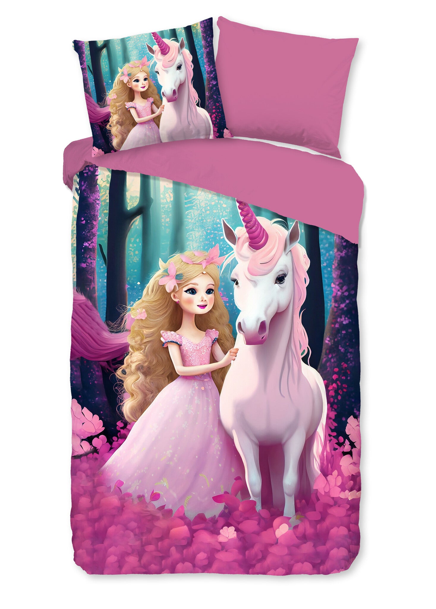 Kinderdekbedovertrek Prinses Julia - Microvezel - 1-persoons (140x220 + 60x70 cm)