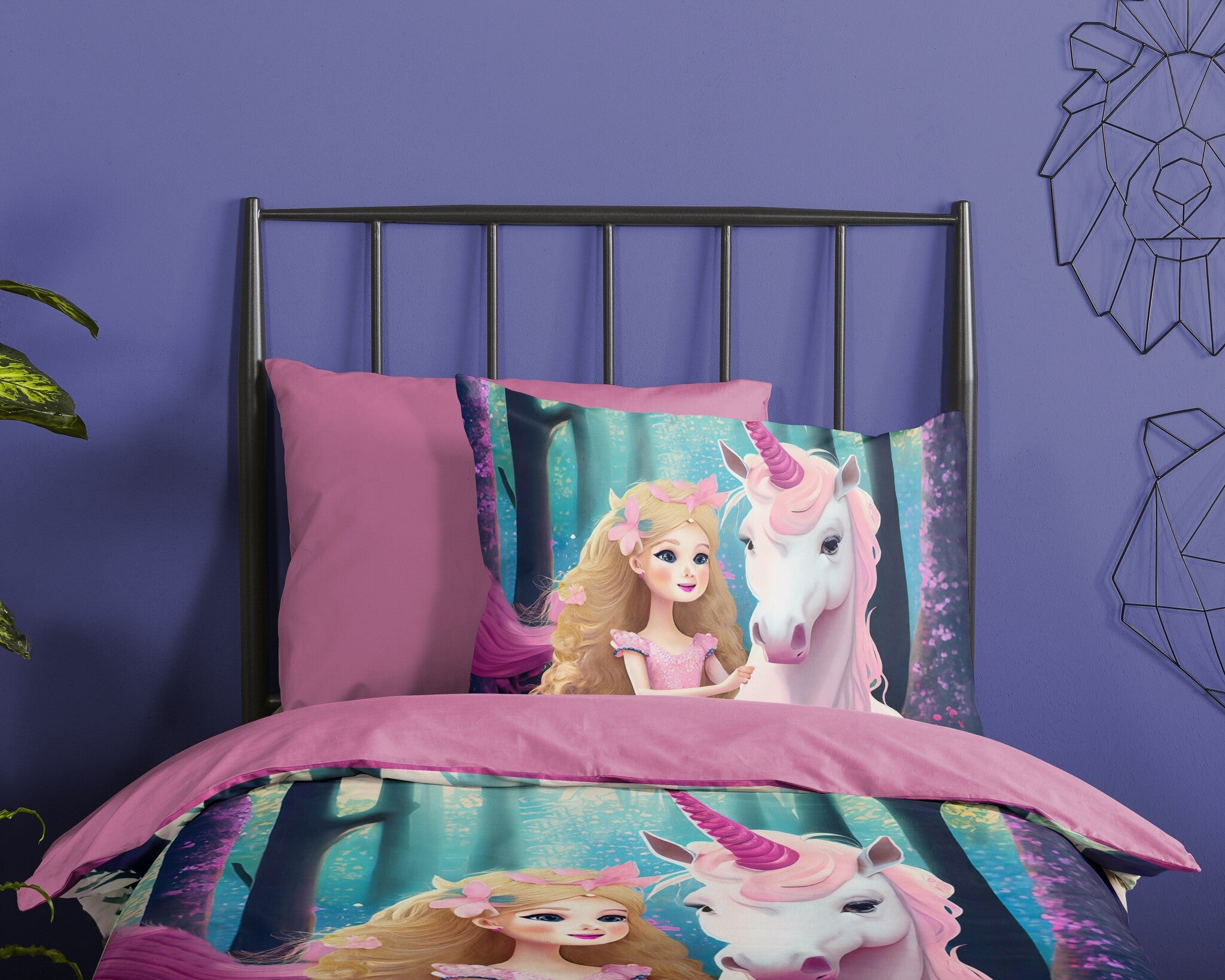 Kinderdekbedovertrek Prinses Julia - Microvezel - 1-persoons (140x220 + 60x70 cm)