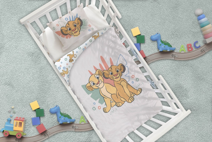 Lion King ledikant dekbedovertrek Nala & Simba - microvezel - 100x140 cm + 40x60 cm