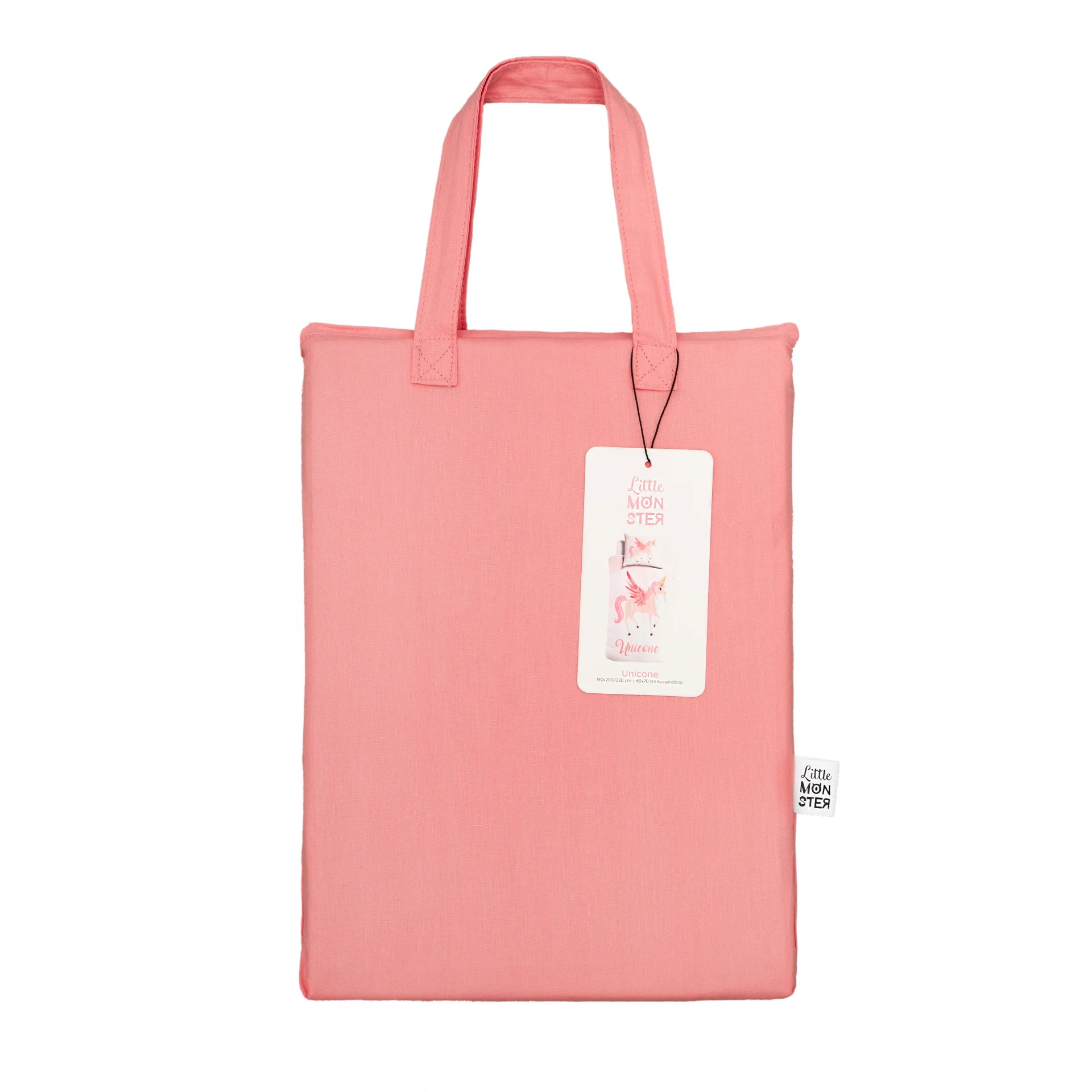 Kinderdekbedovertrek Unicorn roze - Katoen - 1-persoons (140x220 + 60x70 cm)