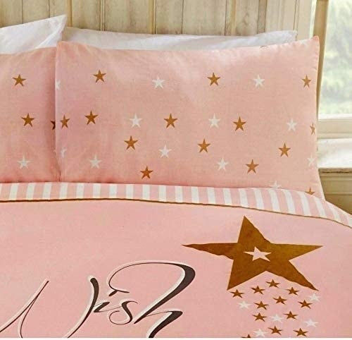 Dekbedovertrek Wish Upon A Star - roze - polykatoen - Lits-jumeaux (230x220 + 2st 50x75cm)