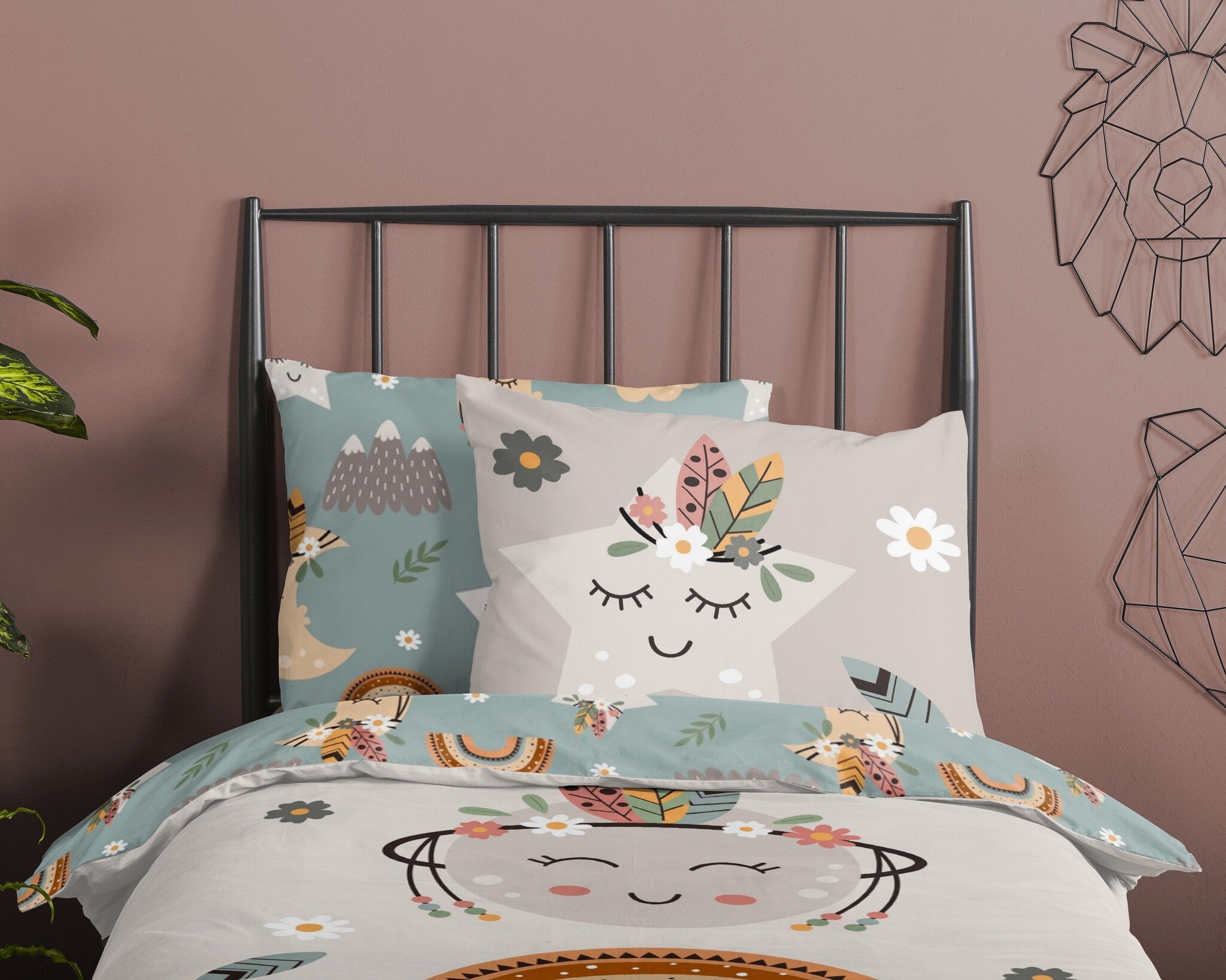 Kinderdekbedovertrek Momo - Microvezel - 1-persoons (140x220 + 60x70 cm)